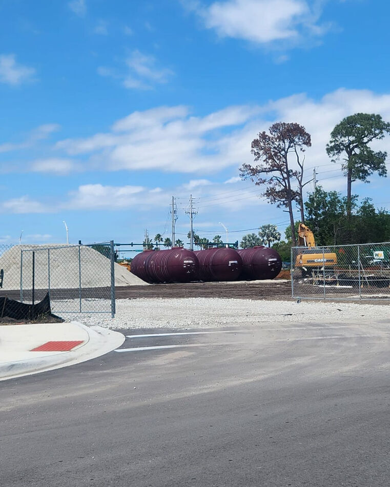 What are those cisterns/tanks near the new Tractor Supply location in